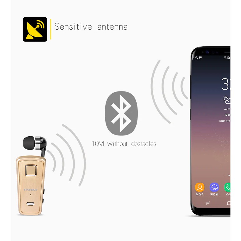 Tai nghe nhét tai Fineblue f980 không dây kèm micro