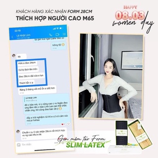{ Chính Hãng} GEN SIẾT EO SLIM LATEX - 24cm và 28cm