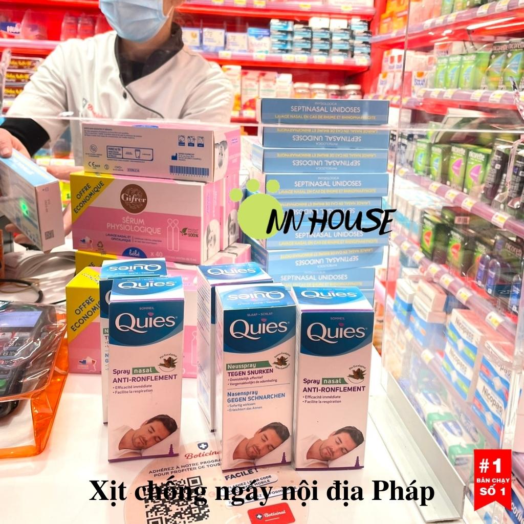 Xịt mũi chống ngáy ngủ Quies Anti Ronflement 15ml nội địa Pháp từ tinh dầu khuynh diệp, thông giúp ngủ ngon spray nasal