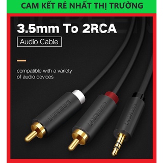 Cáp audio 3.5mm to 2 rca dài 5m cao cấp ugreen 10513