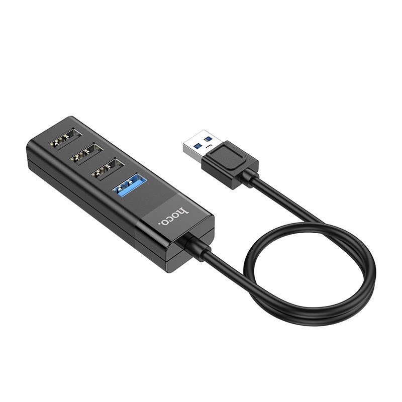 ✅BỘ CHIA CỔNG USB HOCO HB25 4 cổng USB USB-A to USB 3.0+USB 2.0x3 Converter -BH 12 Tháng