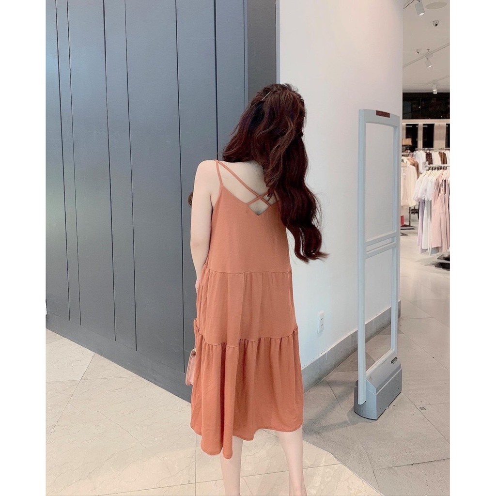 [ Trending 2021] Váy bầu xinh xắn chất mát mặc nhà,đi chơi,Đầm bầu hai dây đẹp,maternity dress