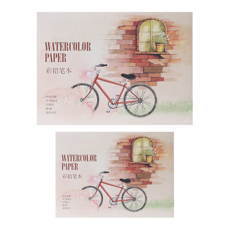 Bộ 12 Tờ Giấy Vẽ Tranh Màu Nước Khổ A5 / A6