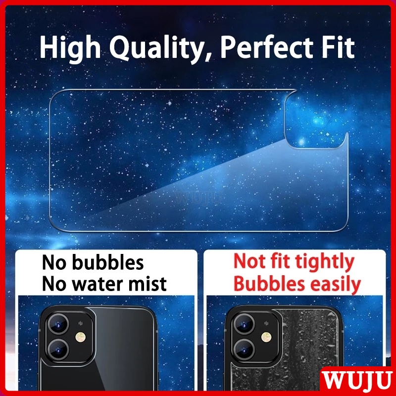 Wuju Kính Cường Lực Bảo Vệ Mặt Trước Và Sau 2 Trong 1 Cho iphone 11 12 13 14 15 pro max xs max xr x 7 8 plus se