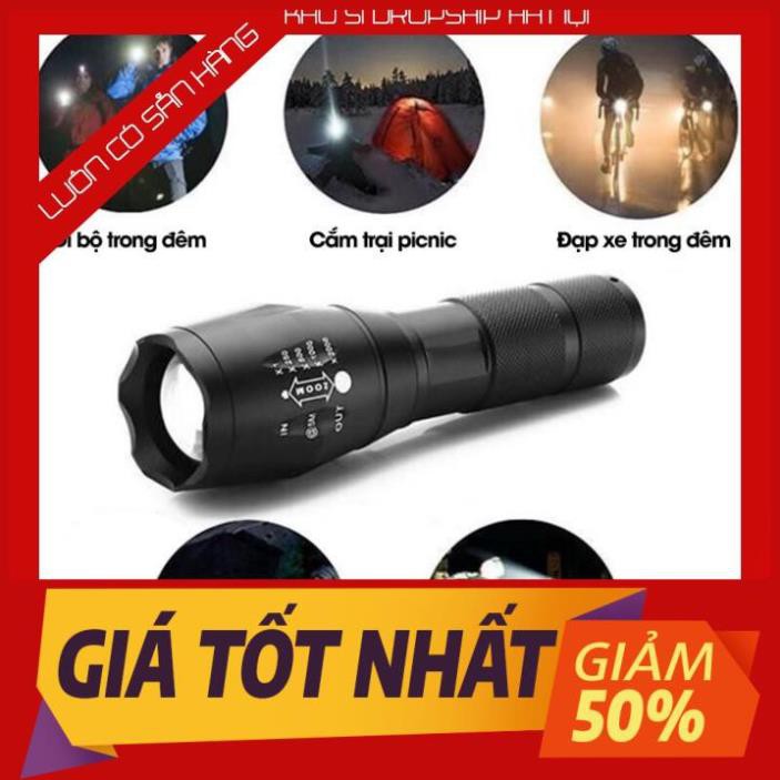 [FREE SHIP] Đèn pin siêu sáng bóng led xml t6 police bin mini cầm tay chống nước tự vệ chuyên dụng   -KSHN