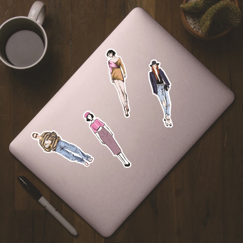 Set 50 Miếng Dán Nhân Vật Hoạt Hình Trang Trí Đa Năng