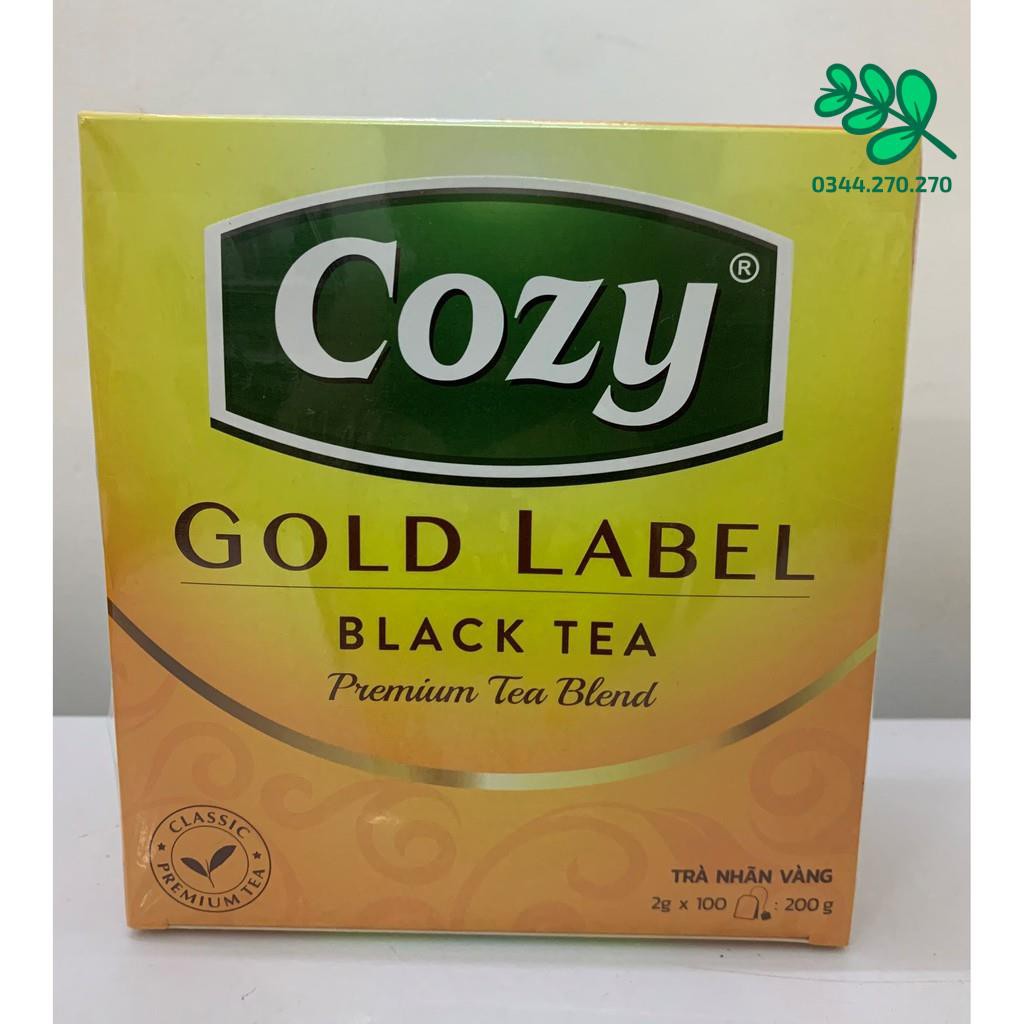 Trà Túi Lọc Nhãn Vàng Cozy Gold Label - Black Tea Trà Đen 200g