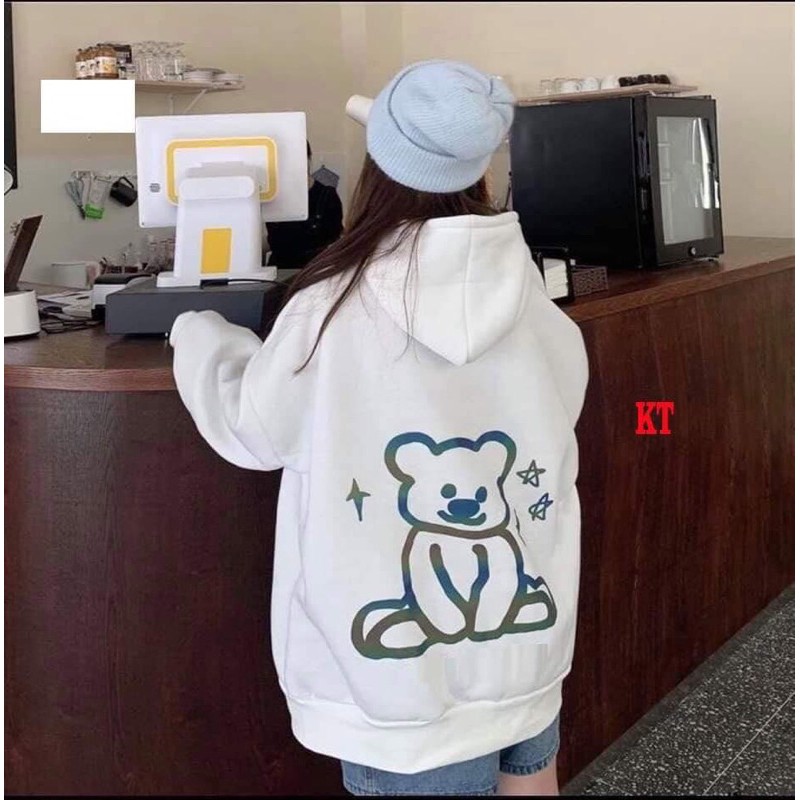 (sale) Áo hooide gấu sao phản quang KT12 (tuyển sỉ đại lý ) nỉ ngoại