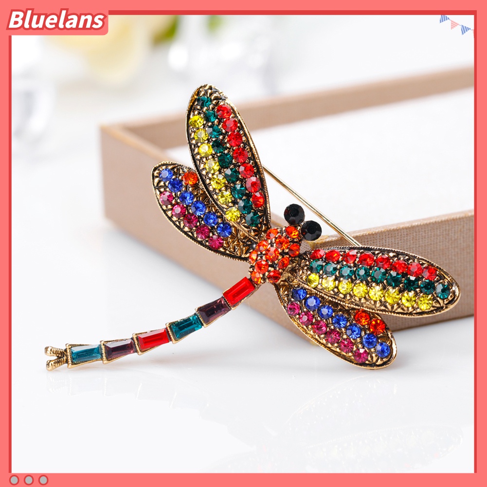 Trâm CàI ÁO HìNh ChuồN ChuồN ĐíNh Kim Cương Giả NhiềU MàU SắC