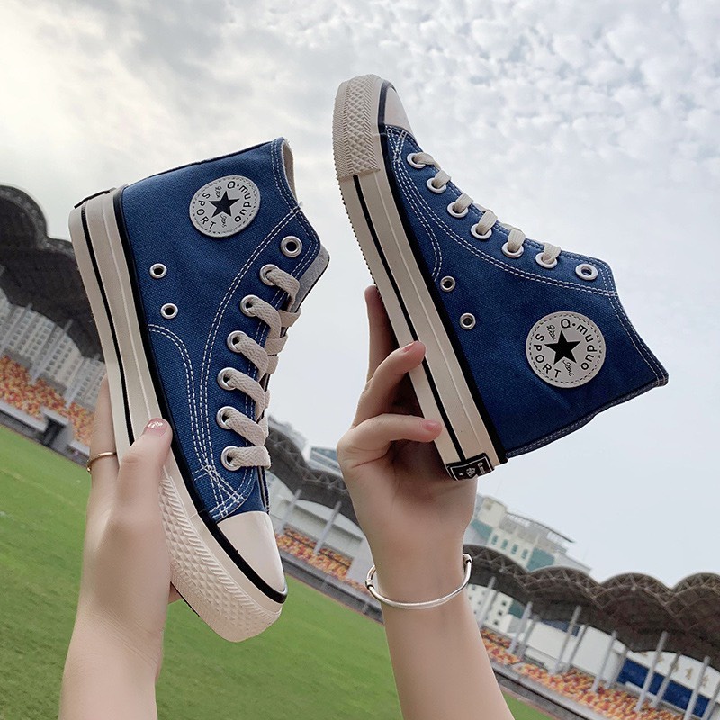 Giày cv cao cổ đế dày 2.5-3cm Logo ( Full box+ Qùa Tặng )| giày cv nam nữ nhiều màu, (size nam báo shop gửi)