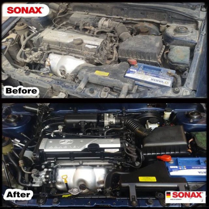 Dung dịch vệ sinh khoang máy ô tô thương hiệu Đức - Sonax Engine cold cleaner 543200 - HÀNG CHÍNH HÃNG