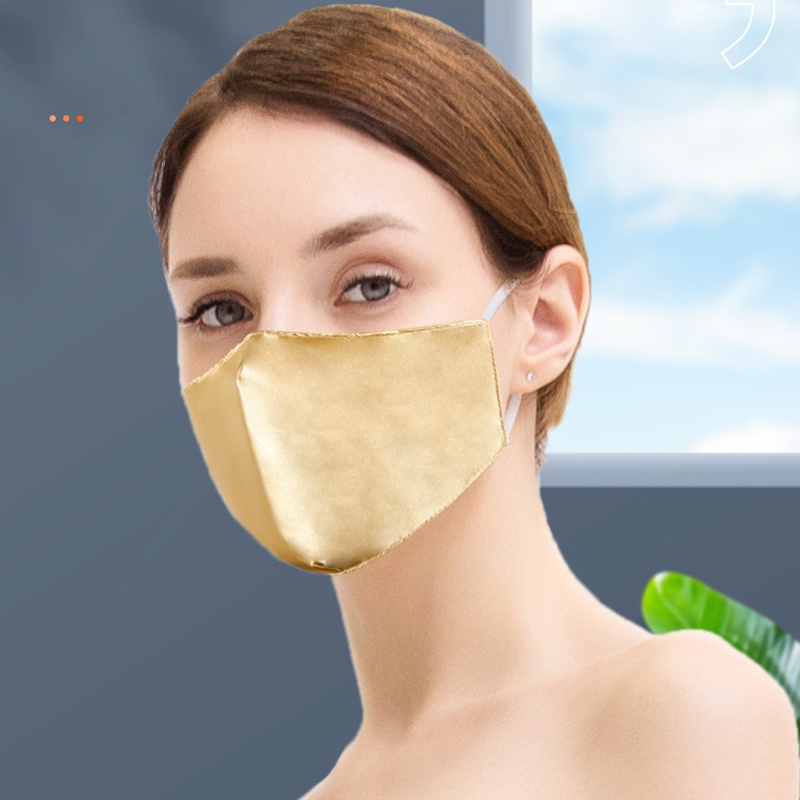 Khẩu Trang Cotton Lụa Lạnh Thoáng Khí Chống Bụi Chống Tia uv Có Thể Giặt Rửa Và Tái Sử Dụng Cho Nữ