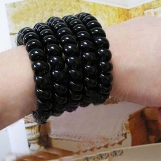 MXKJING   Bộ 5 Dây Cột Tóc Lò Xo Màu Đen