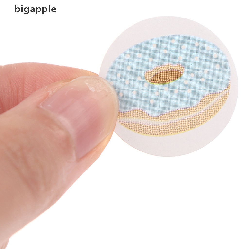 Set 500 Sticker Giấy Nến Hình Bánh Donut Với 8 Kiểu Dáng Khác Nhau