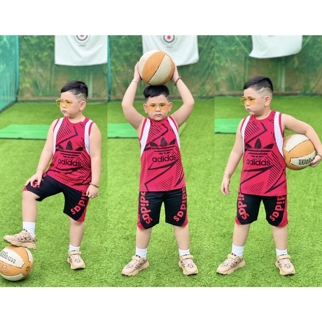 LOẠI 1 (20KG-40KG) BỘ BA LỖ BÉ TRAI SIZE ĐẠI DÁNG THỂ THAO SIÊU SANG. CHẤT THUN LẠNH 3D