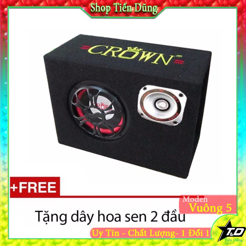 Loa CROM Vuông 5 Chạy USB và Thẻ Nhớ Tặng dây Hoa Sen hay loa crowm 5 dạng 5 chất liệu bọc ngoài bằng nỉ