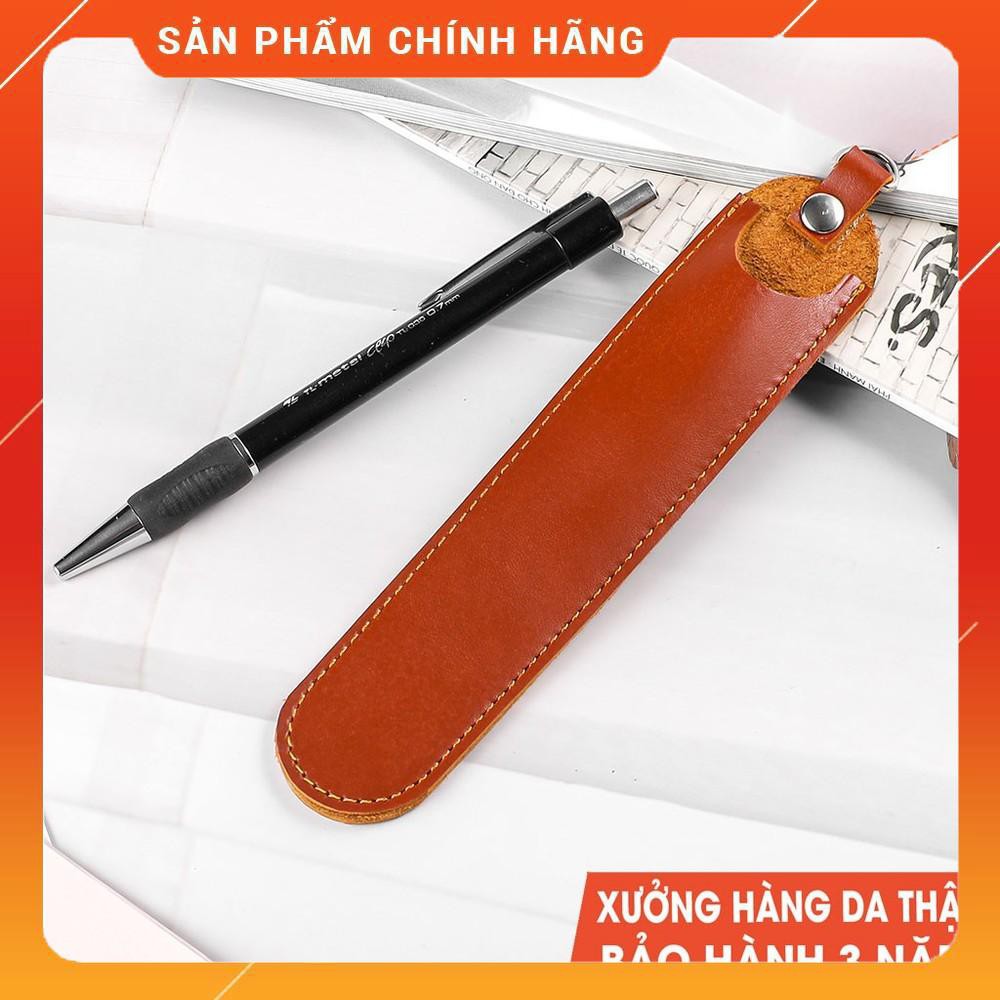 [Handmade] Bao/túi đựng bút da thật cao cấp có móc khóa đành cho doanh nhân 3 màu (20x3) - ZN07 Bảo Hành 12 Tháng