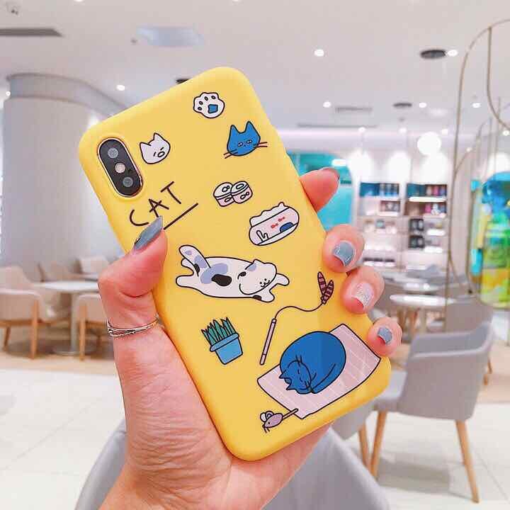 ốp lưng iphone Hàn Quốc CAT hình mèo dễ thương 😻 ốp iphone 7 plus 8 6 6s x xs xr xs max - a56