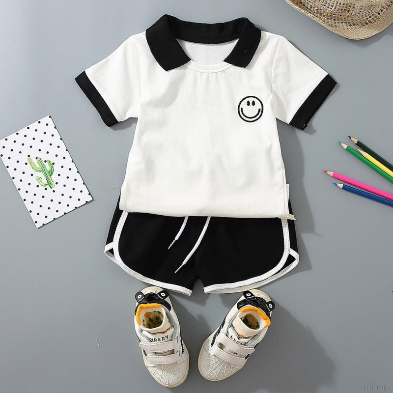 Set Áo Thun Tay Ngắn &amp; Quần Short Cho Bé Từ 0-5 Tuổi