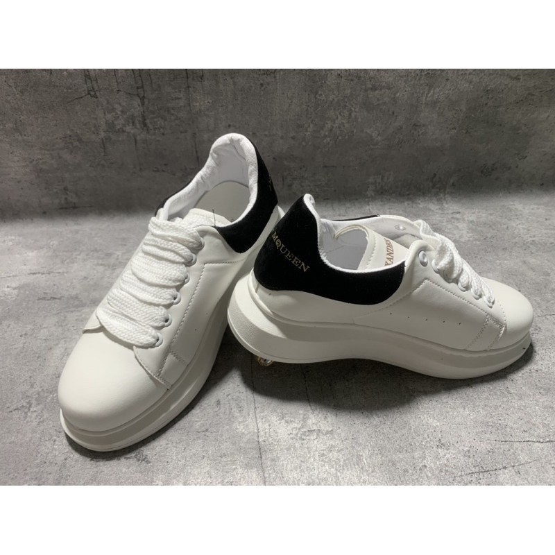 [ KÈM QUÀ TĂNG ]Giày Sneaker MC Queen cao cấp hàng 11 Gót Nhung Dây Lụa Cao Cấp nâng đế, cổ thấp
