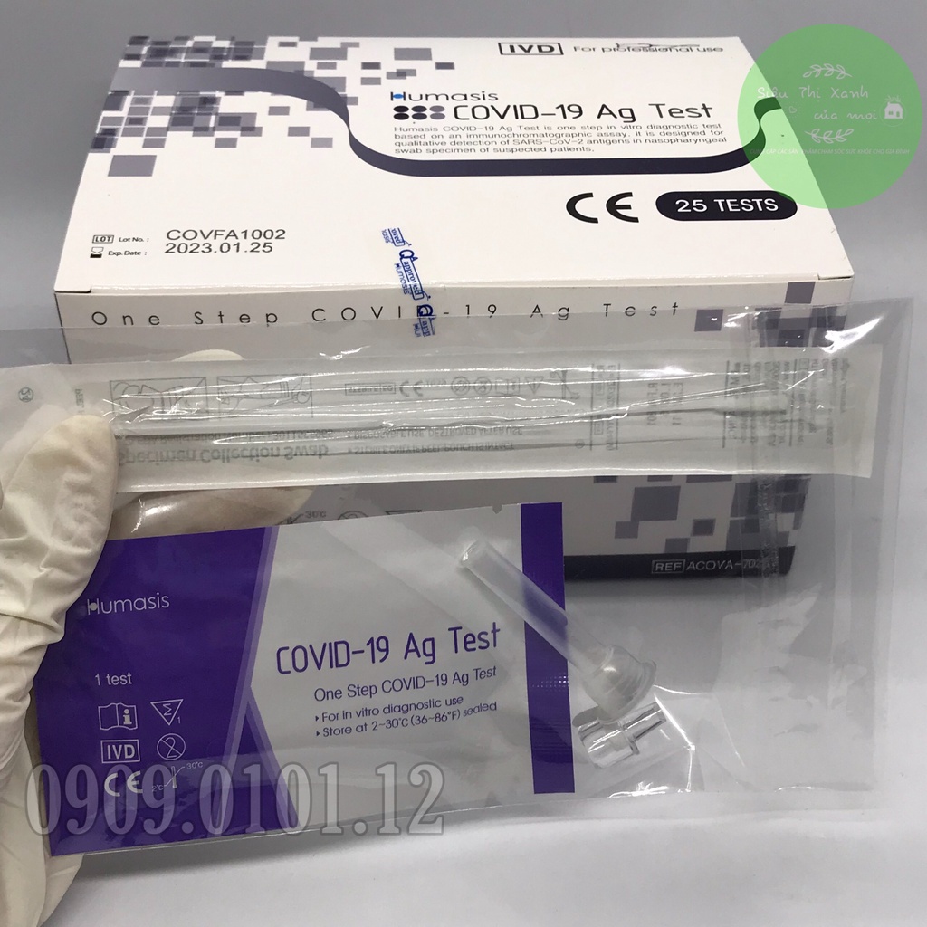 Bộ kit test nhanh Covid-19 Humasis, chính hãng Hàn Quốc được Bộ Y Tế cấp phép