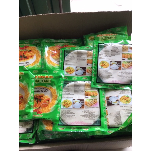 10 Gói Bánh tráng bò bía đậu xanh đủ 300 lá - Bò bía loại 1