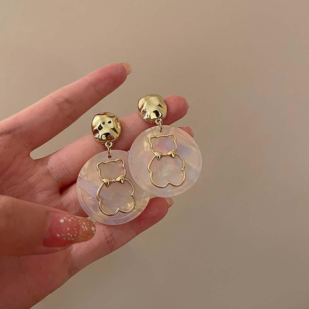 QQMALL Khuyên Tai Acrylic Dáng Dài Thanh Lịch Cho Nữ