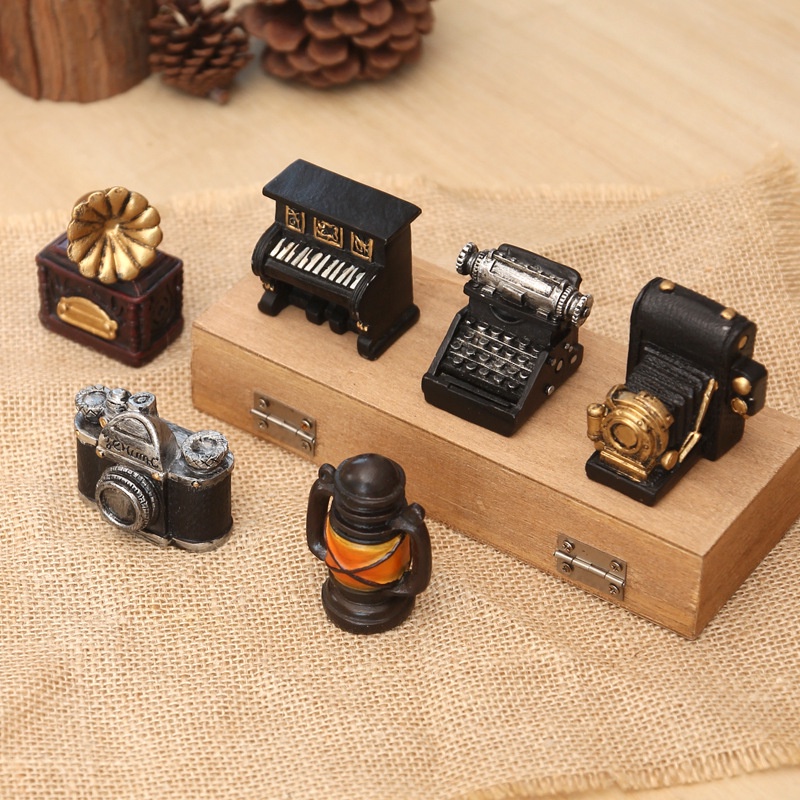 Mô Hình Đàn Piano Mini Bằng Nhựa Resin Phong Cách Bắc Âu Cổ Điển Để Bàn Trang Trí