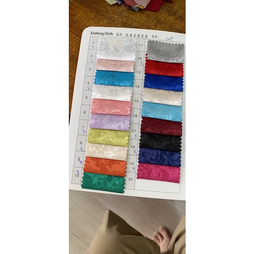 Vải gấm tơ Vân hoa đẹp