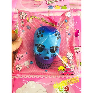 SQUISHY ĐẦU NÂU XANH GALAXY  (huongtrang15)