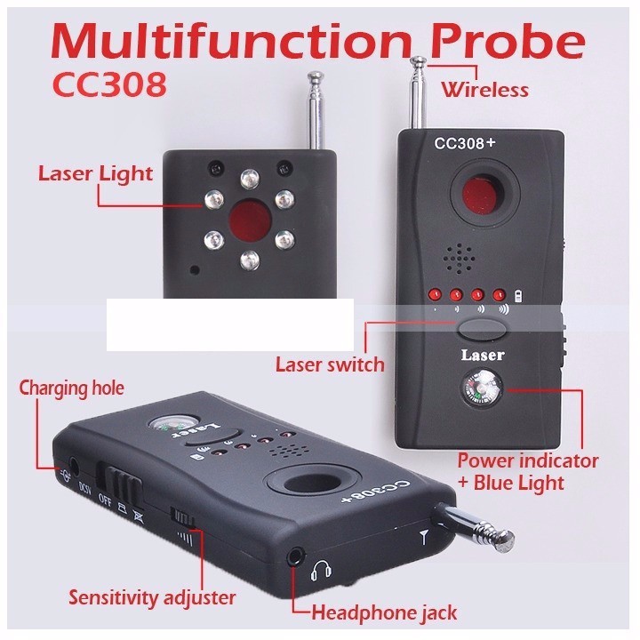 Thiết bị dò tìm  máy ghi âm camera quay trộm CC308+ DOKEY99