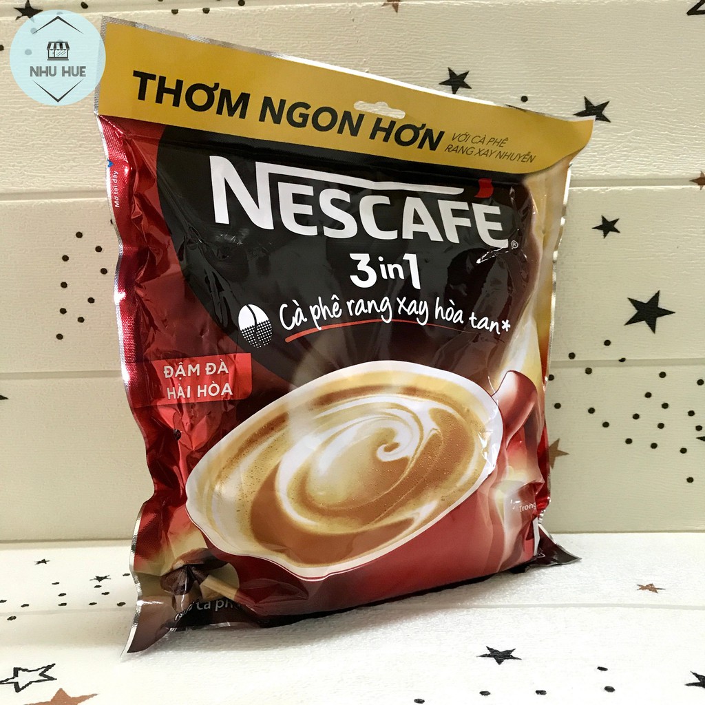 Cafe 3in1 NesCafe Đậm đà hài hòa đỏ (túi 46 gói x 17g)