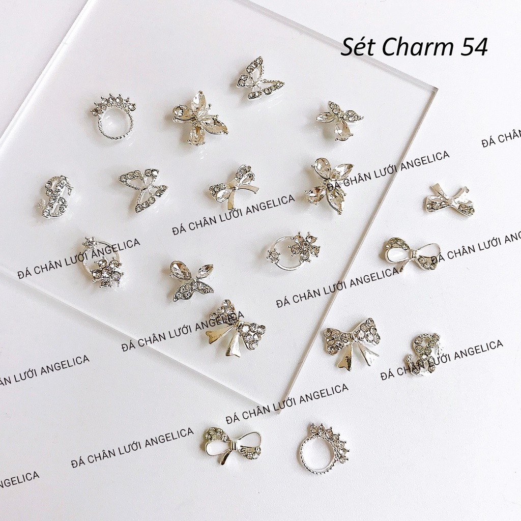 Set Charm Nail Kim Loại Ánh Vàng, Ánh Bạc Trang Trí Móng_Mã: SC_ANGELICA