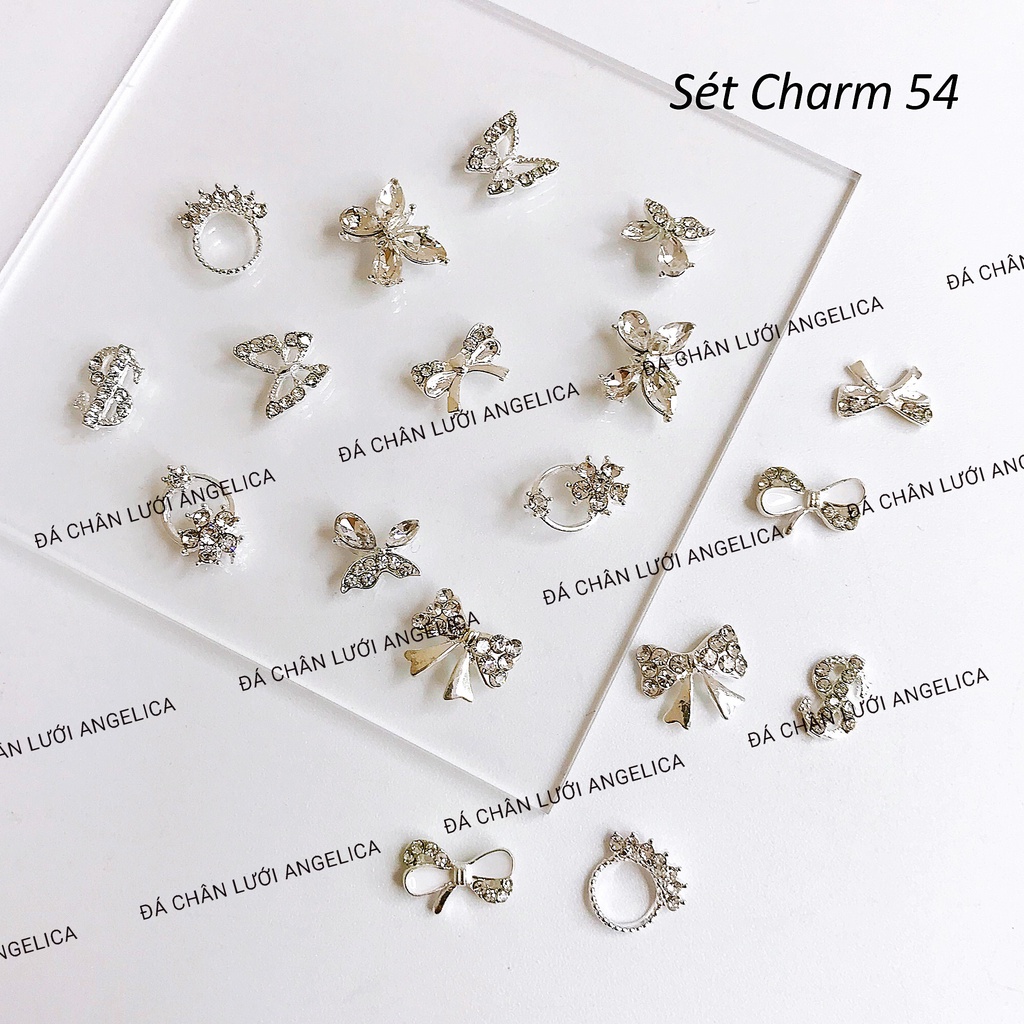 Set Charm Nail Kim Loại Ánh Vàng, Ánh Bạc Trang Trí Móng_Mã: SC_ANGELICA