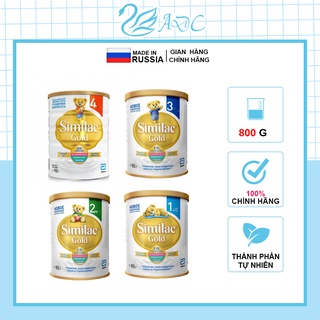 Sữa Similac Gold 800g Số 1234 hàng nhập khẩu Nga chính hãng giúp tăng sức đề kháng cho bé
