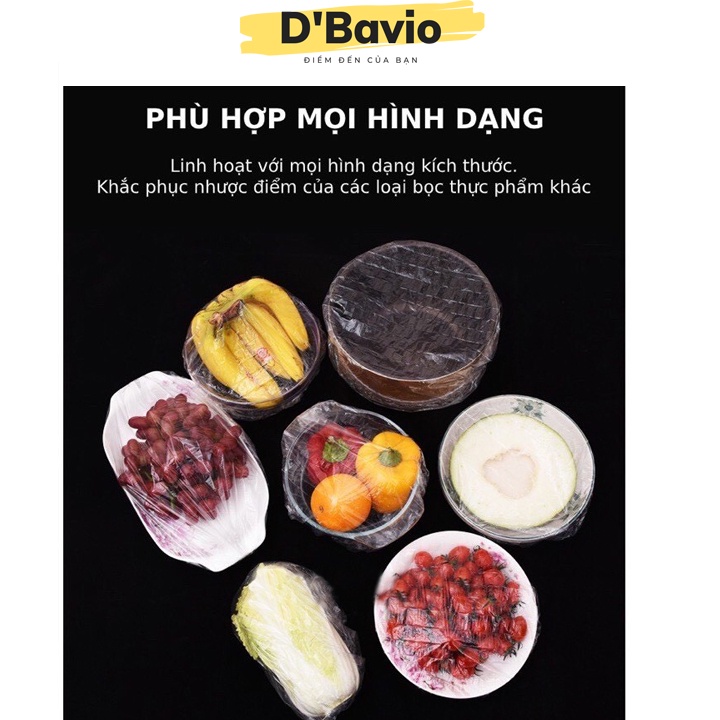 màng bọc thực phẩm có chun co giãn siêu dai hình túi gấu có 100 chiếc Shop Dbavio - MBTPG1