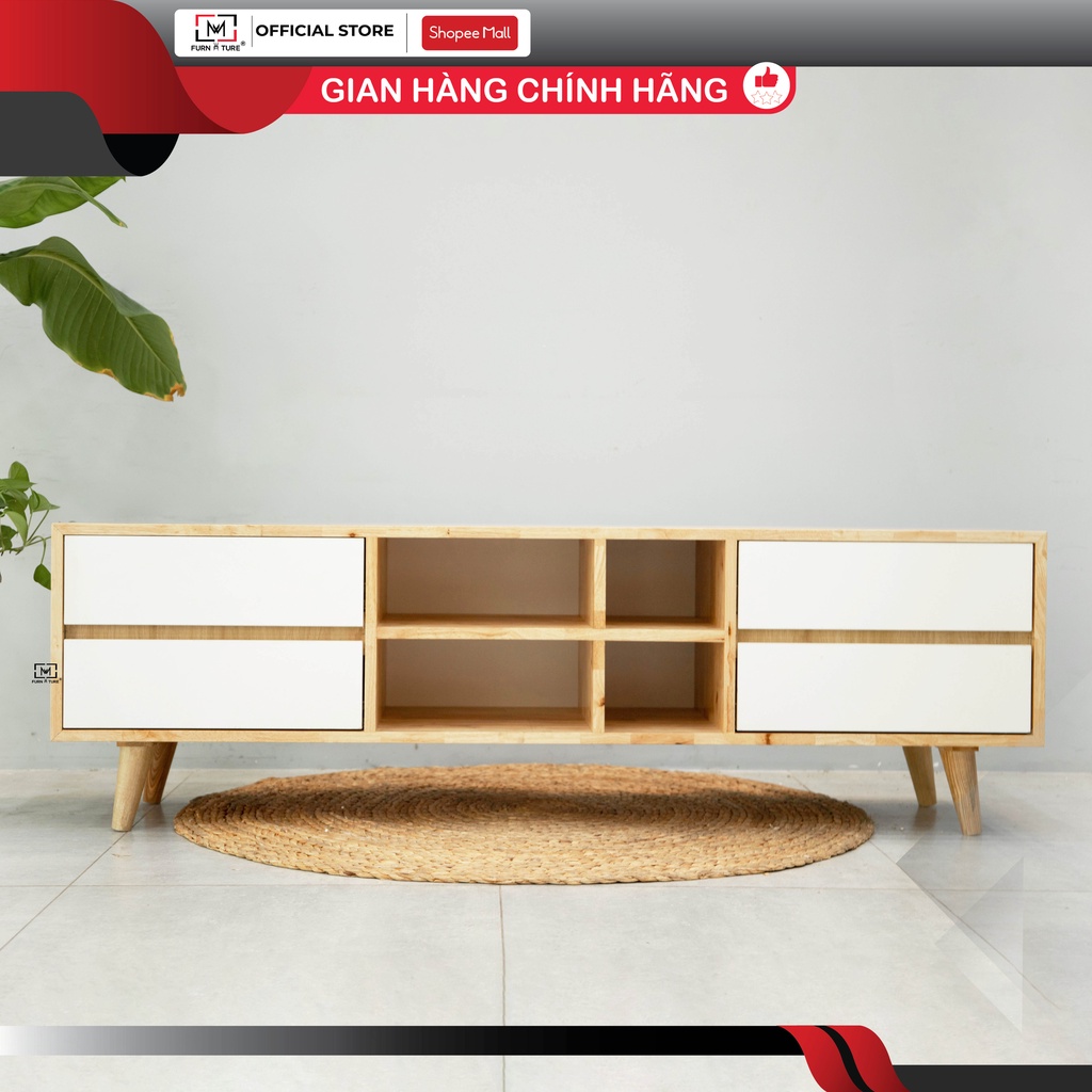 Kệ tivi gỗ cao cấp kích thước tùy chọn thương hiệu MW FURNITURE - Nội thất căn hộ