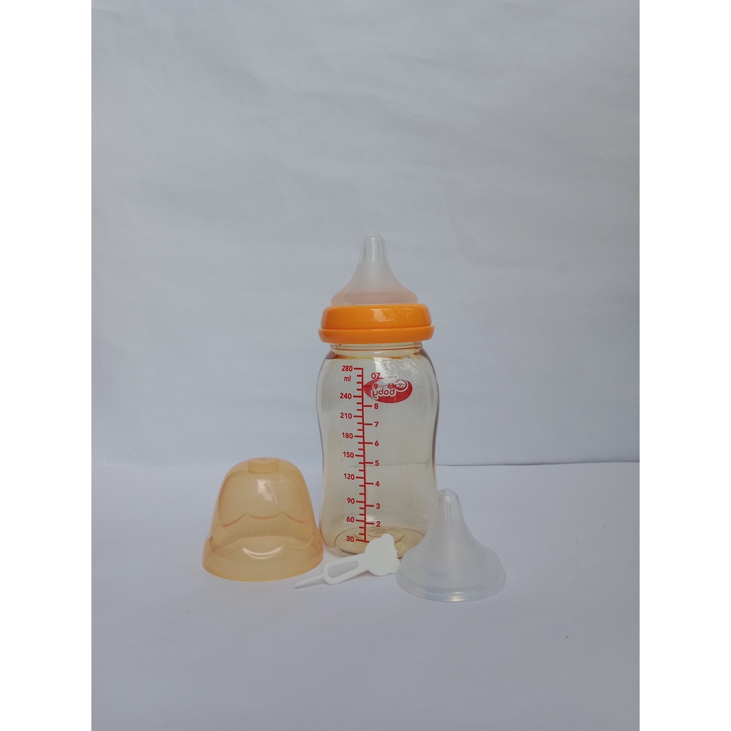 Bình sữa PPSU GB-Baby Cổ rộng dung tích 90ml 160ml 280ml Cổ rộng Tặng núm ty và cây cọ ống hút