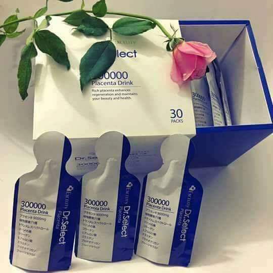 Nước uống Tinh Chất Nhau Thai Heo Dr. Select Placenta Drink 300000 đơn vị, hộp 30 gói
