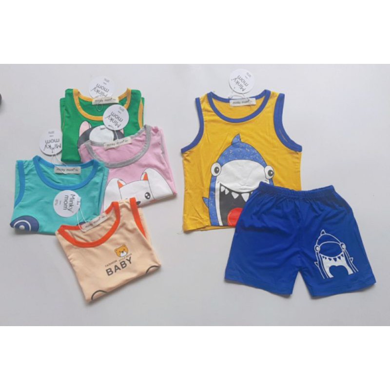 bộ ba lỗ hình thú cotton lạnh mẫu mới cho be