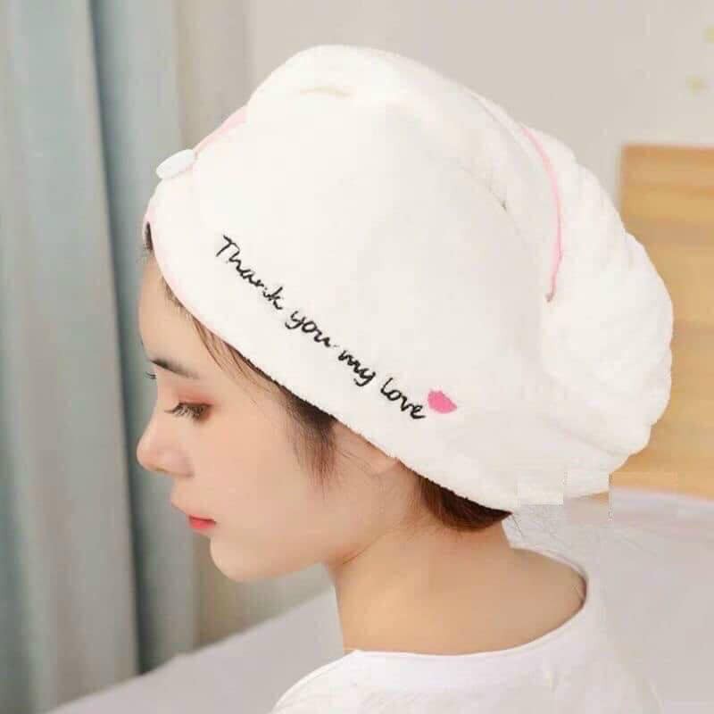 Khăn Quấn Ủ Tóc Khô Siêu Nhanh Mềm Mại