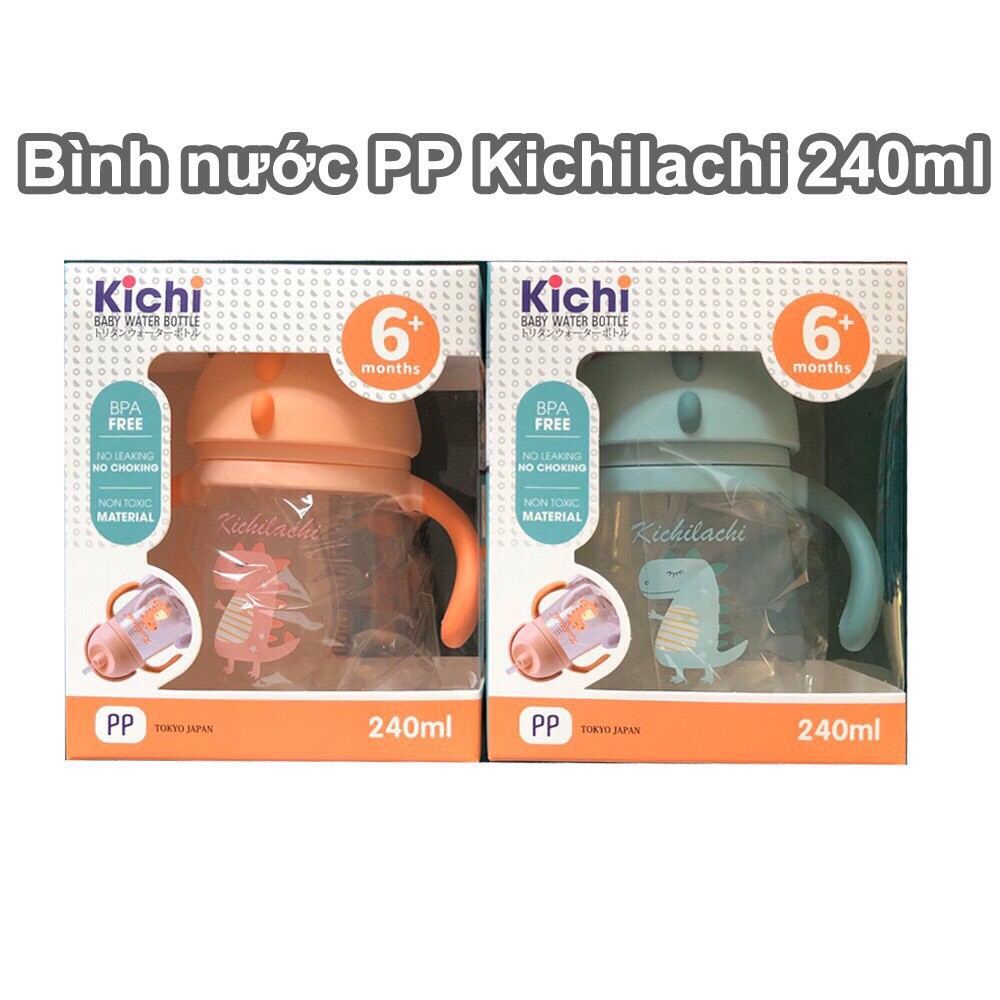 Bình Tập Uống Nước KICHI PP [HOT] Có Ống Hút 240ml Mẫu Mới Cao Cấp