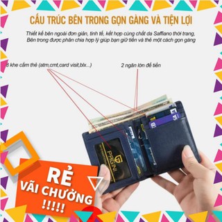 [Chính Hãng 100%] Ví da Nam cao cấp Pagini VID05 - ví da nam Kiểu Dáng Đứng, Nhỏ Gọn, Da Saffiano- Bảo Hành 1 năm