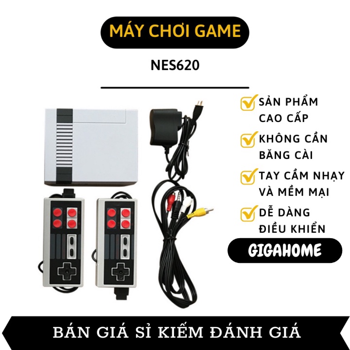 Máy Chơi Trò Chơi GIGAHOME Máy Chơi Game Cổ Điển NES Classic 620 Trò, Tay Cầm 4 Nút 9640