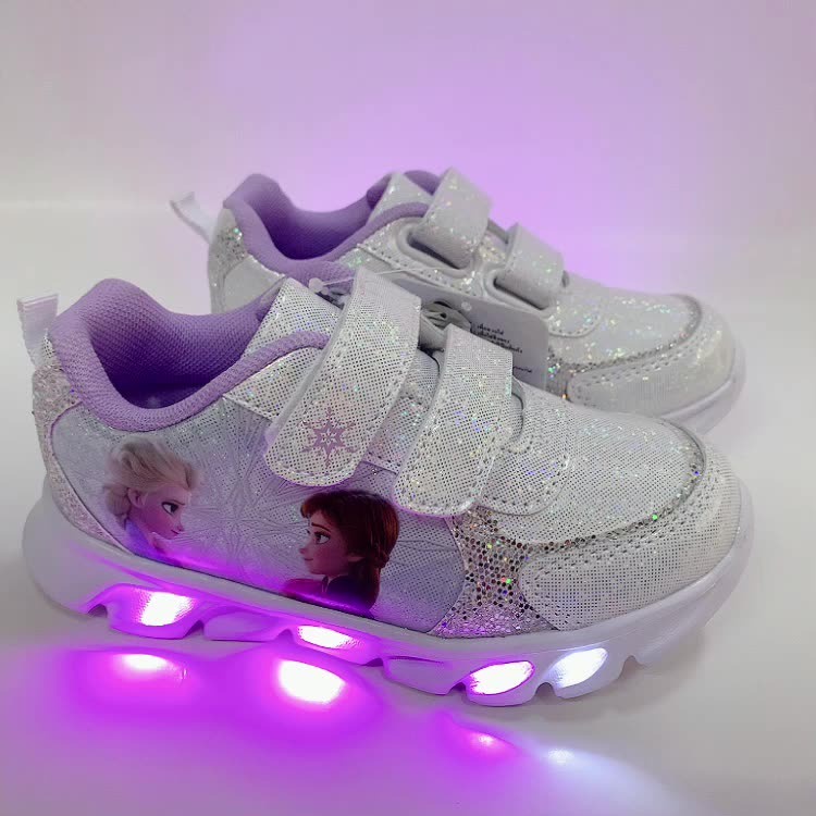Giày thể thao công chúa Elsa cho bé 4-9 tuổi có đèn led phát sáng