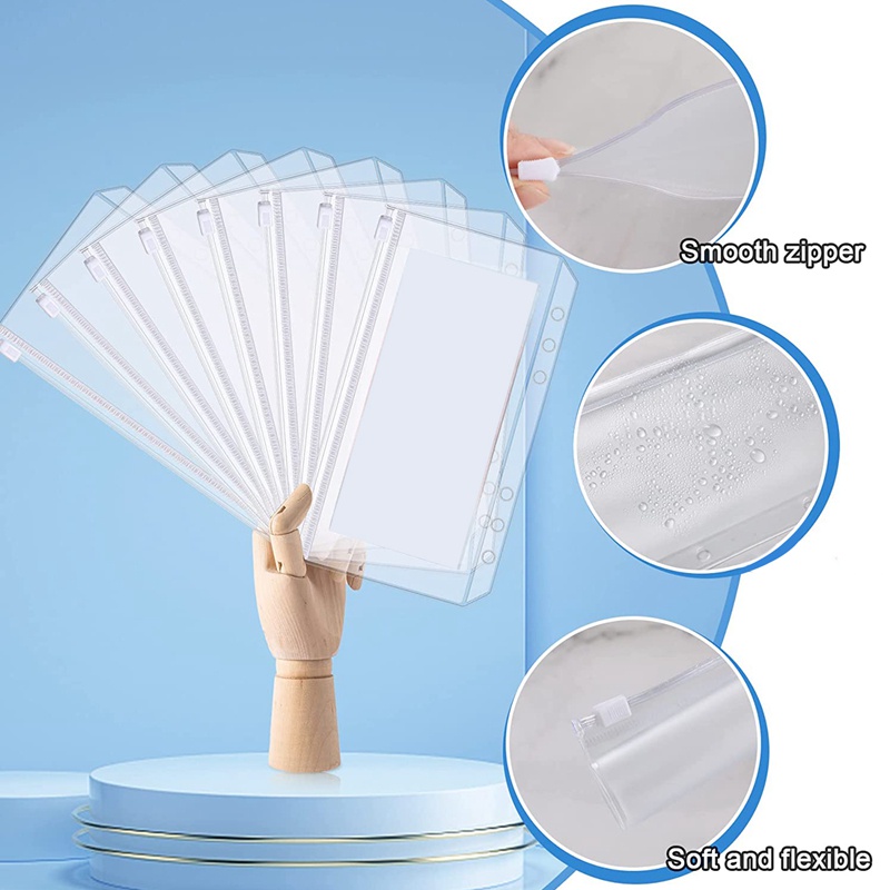 Thùng Đựng Tiền Tiết Kiệm Bằng Da PU A6 Có Khóa Kéo Tiện Dụng Cho Notebook / Tiền Mặt