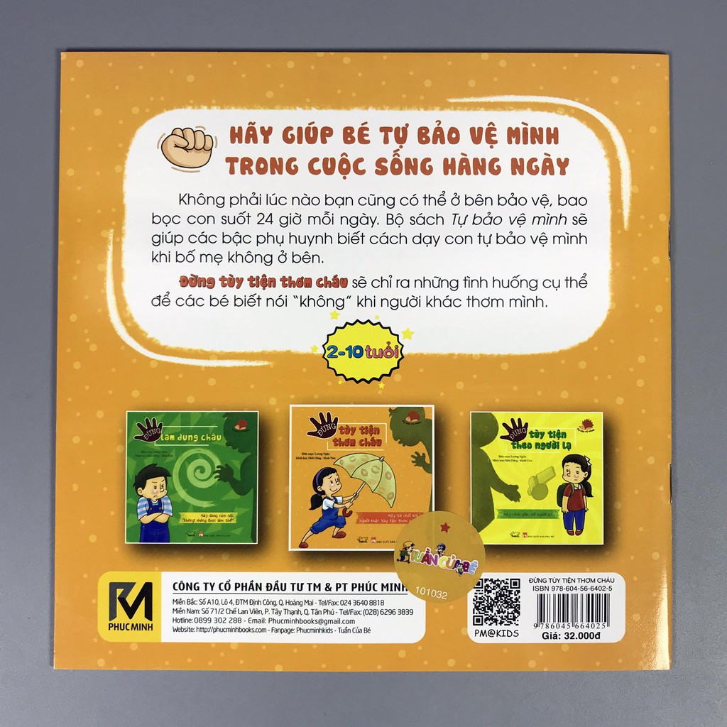 Sách - Tự Bảo Vệ Mình - Đừng Tùy Tiện Thơm Cháu | BigBuy360 - bigbuy360.vn