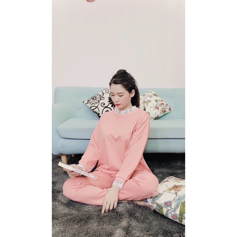 Bộ đồ bầu thu đông chất da cá mềm mịn BĐ908