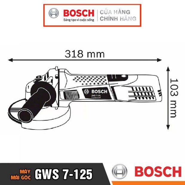 [HÀNG CHÍNH HÃNG] Máy Mài Góc Bosch GWS 7-125 (125MM-720W)