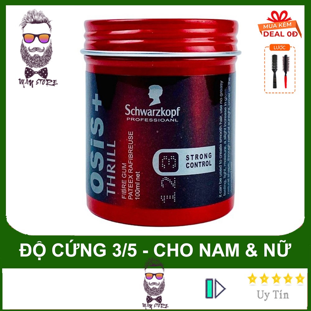 Sáp Vuốt Tóc Nam OSIS+ Cấp Độ 3 - Gel Giúp Tạo Kiểu Dễ Dàng Giữ Nếp Tóc Dành Cho Nam và Nữ